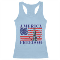 America Freedom 1776 Revolutionary War Racerback Tank Top Minuteman Betsy Ross Flag Patriotic History