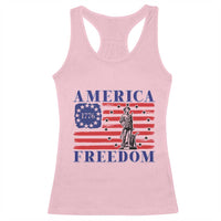 America Freedom 1776 Revolutionary War Racerback Tank Top Minuteman Betsy Ross Flag Patriotic History