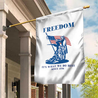 Freedom It’s What We Do Best Since 1776 Garden Flag Revolutionary War Patriot Battle Scene