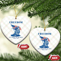 Freedom It’s What We Do Best Since 1776 Ceramic Ornament Revolutionary War Patriot Battle Scene