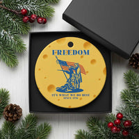 Freedom It’s What We Do Best Since 1776 Ceramic Ornament Revolutionary War Patriot Battle Scene