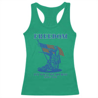 Freedom It’s What We Do Best Since 1776 Racerback Tank Top Revolutionary War Patriot Battle Scene
