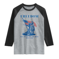 Freedom It’s What We Do Best Since 1776 Raglan Shirt Revolutionary War Patriot Battle Scene