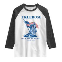 Freedom It’s What We Do Best Since 1776 Raglan Shirt Revolutionary War Patriot Battle Scene