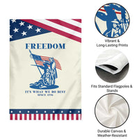 Freedom It’s What We Do Best Since 1776 Patriotic Garden Flag Revolutionary War Patriot Battle Scene