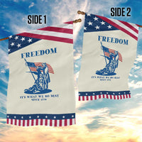 Freedom It’s What We Do Best Since 1776 Patriotic Garden Flag Revolutionary War Patriot Battle Scene