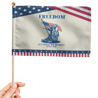 Freedom It’s What We Do Best Since 1776 Patriotic Handheld Flag Revolutionary War Patriot Battle Scene