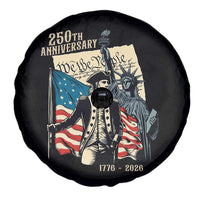 250th Anniversary 1776-2026 We The People Spare Tire Cover George Washington and Statue of Liberty History Pride