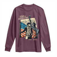 250th Anniversary 1776-2026 We The People Long Sleeve Shirt George Washington and Statue of Liberty History Pride