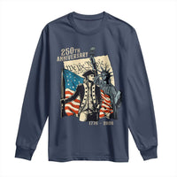250th Anniversary 1776-2026 We The People Long Sleeve Shirt George Washington and Statue of Liberty History Pride
