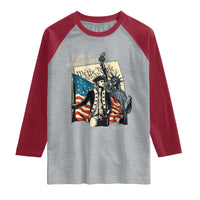250th Anniversary 1776-2026 We The People Raglan Shirt George Washington and Statue of Liberty History Pride