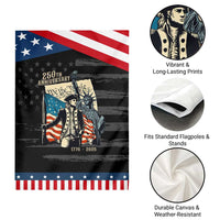 250th Anniversary 1776-2026 We The People Patriotic Garden Flag George Washington and Statue of Liberty History Pride