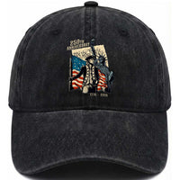 250th Anniversary 1776-2026 We The People Washed Cotton Baseball Cap George Washington and Statue of Liberty History Pride
