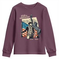250th Anniversary 1776-2026 We The People Youth Sweatshirt George Washington and Statue of Liberty History Pride