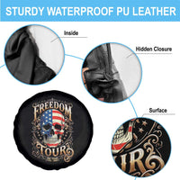 Freedom Tour 250 Years 1776-2026 American Flag Skull Spare Tire Cover Rock Aesthetic Patriotic Semiquincentennial 250th Anniversary
