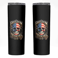 Freedom Tour 250 Years 1776-2026 American Flag Skull Skinny Tumbler Rock Aesthetic Patriotic Semiquincentennial 250th Anniversary