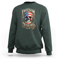 Freedom Tour 250 Years 1776-2026 American Flag Skull Sweatshirt Rock Aesthetic Patriotic Semiquincentennial 250th Anniversary