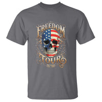 Freedom Tour 250 Years 1776-2026 American Flag Skull T Shirt Rock Aesthetic Patriotic Semiquincentennial 250th Anniversary