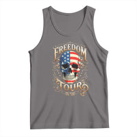 Freedom Tour 250 Years 1776-2026 American Flag Skull Tank Top Rock Aesthetic Patriotic Semiquincentennial 250th Anniversary
