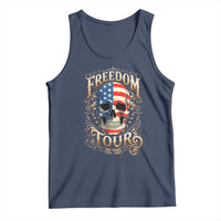 Freedom Tour 250 Years 1776-2026 American Flag Skull Tank Top Rock Aesthetic Patriotic Semiquincentennial 250th Anniversary