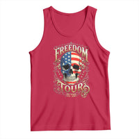 Freedom Tour 250 Years 1776-2026 American Flag Skull Tank Top Rock Aesthetic Patriotic Semiquincentennial 250th Anniversary