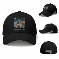 I Live Here Now Funny Doll Face Meme Baseball Lover Baseball Cap Game Day Reaction Sports Fan Gift