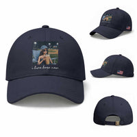 I Live Here Now Funny Doll Face Meme Baseball Lover Baseball Cap Game Day Reaction Sports Fan Gift