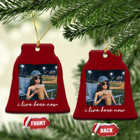 I Live Here Now Funny Doll Face Meme Baseball Lover Ceramic Ornament Game Day Reaction Sports Fan Gift