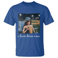 I Live Here Now Funny Doll Face Meme Baseball Lover T Shirt Game Day Reaction Sports Fan Gift