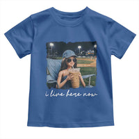 I Live Here Now Funny Doll Face Meme Baseball Lover Toddler T Shirt Game Day Reaction Sports Fan Gift