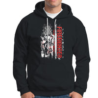 Firefighter Hoodie Firefighter Fireman American Flag Thin Red Line Firefighter - Wonder Print Shop
