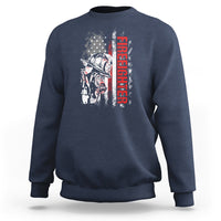 Firefighter Sweatshirt Firefighter Fireman American Flag Thin Red Line Firefighter - Wonder Print Shop