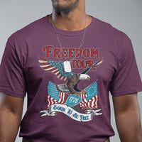 Patriotic American Eagle Shirt 4th Of July 1776 Freedom Tour Born To Be Free Eagle T-Shirt, Born Free Eagle, Independence Day, US Patiotic T Shirt - Wonder Print Shop