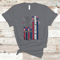 4th of July T Shirt Happy 4th Of July American Flag Firework Men Women Kid Funny - Wonder Print Shop