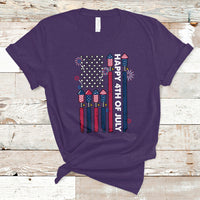 4th of July T Shirt Happy 4th Of July American Flag Firework Men Women Kid Funny - Wonder Print Shop