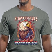 American Eagle US Flag Shirt My Favorite Color Is Freedom Patriotic T-shirt, US Pride 4th of July T-Shirt for American Patriots, Patriot T Shirt - Wonder Print Shop