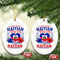 May 18th Haitian Flag Day Floral Hibiscus Ceramic Ornament Proud To Be Haitian Heritage Pride