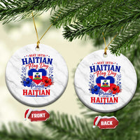 May 18th Haitian Flag Day Floral Hibiscus Ceramic Ornament Proud To Be Haitian Heritage Pride