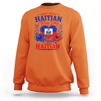 May 18th Haitian Flag Day Floral Hibiscus Sweatshirt Proud To Be Haitian Heritage Pride