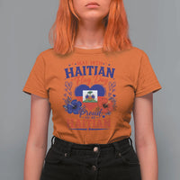 May 18th Haitian Flag Day Floral Hibiscus T Shirt For Women Proud To Be Haitian Heritage Pride