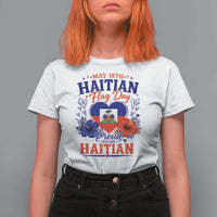 May 18th Haitian Flag Day Floral Hibiscus T Shirt For Women Proud To Be Haitian Heritage Pride