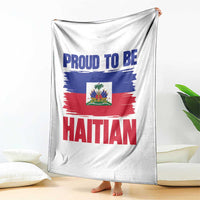 Proud To Be Haitian Throw Blanket Haiti Flag Heritage Pride