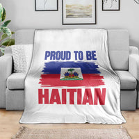 Proud To Be Haitian Throw Blanket Haiti Flag Heritage Pride