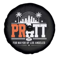 Pratt for Mayor of Los Angeles Retro Skyline Graphic Spare Tire Cover Support Local Leadership LA City California Pride
