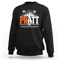 Pratt for Mayor of Los Angeles Retro Skyline Graphic Sweatshirt Support Local Leadership LA City California Pride