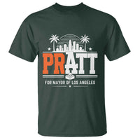 Pratt for Mayor of Los Angeles Retro Skyline Graphic T Shirt Support Local Leadership LA City California Pride