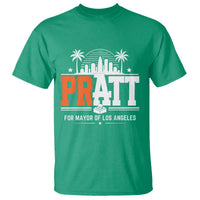 Pratt for Mayor of Los Angeles Retro Skyline Graphic T Shirt Support Local Leadership LA City California Pride