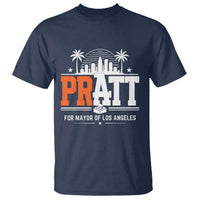 Pratt for Mayor of Los Angeles Retro Skyline Graphic T Shirt Support Local Leadership LA City California Pride