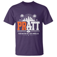 Pratt for Mayor of Los Angeles Retro Skyline Graphic T Shirt Support Local Leadership LA City California Pride