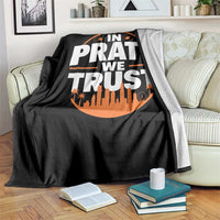 In Pratt We Trust Los Angeles Skyline Graphic Throw Blanket Patriotic LA City California Pride Local Leadership